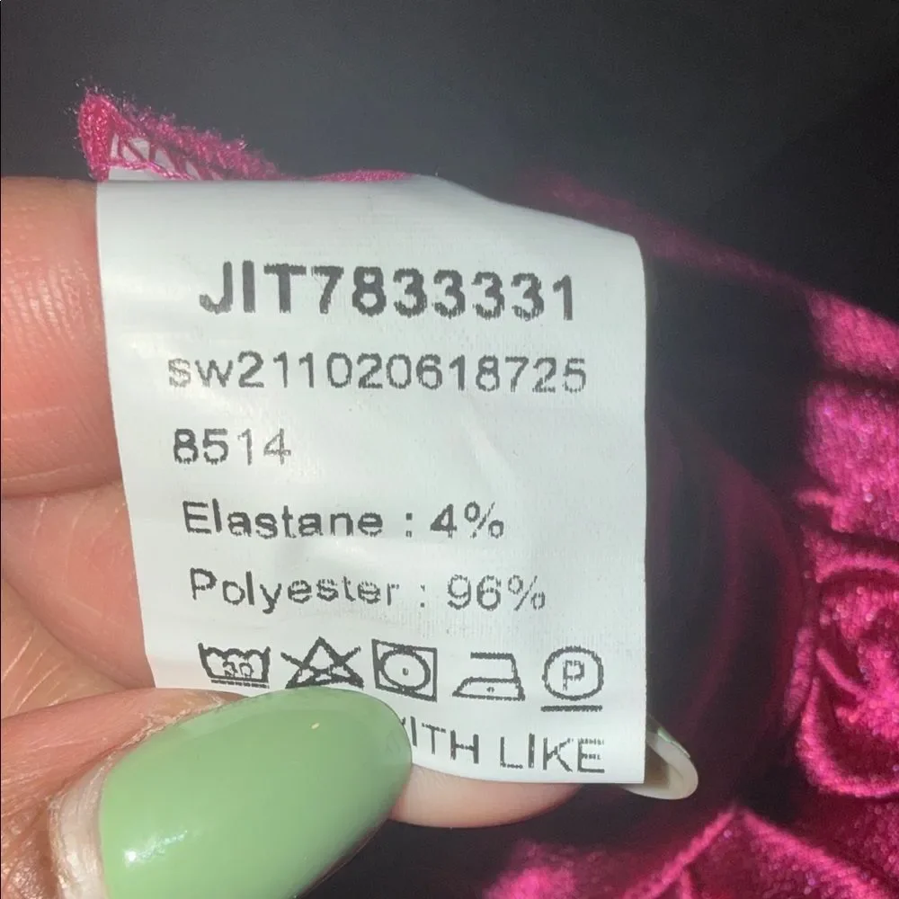 SHEIN Vibrant Pink Satin Blouse